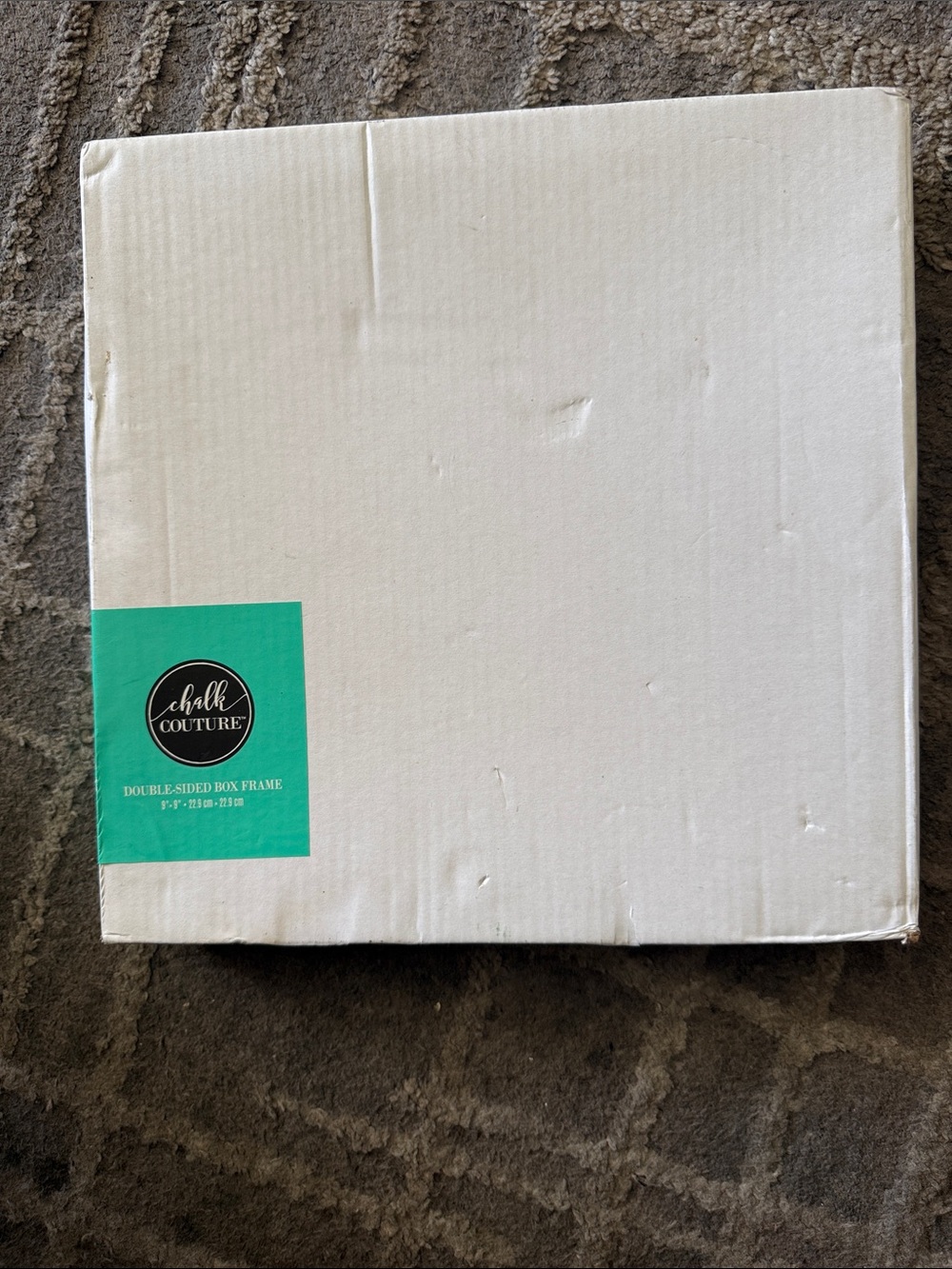 Chalk Couture Double Sided Box Frame 9 X 9 new in sealed box.